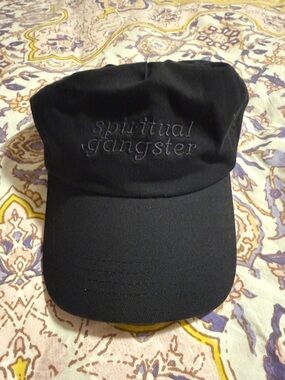 Spiritual Gangster Black Embroidered Logo Dad Cap